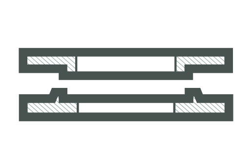 Фланец с поверхностью выступ-впадина M&F